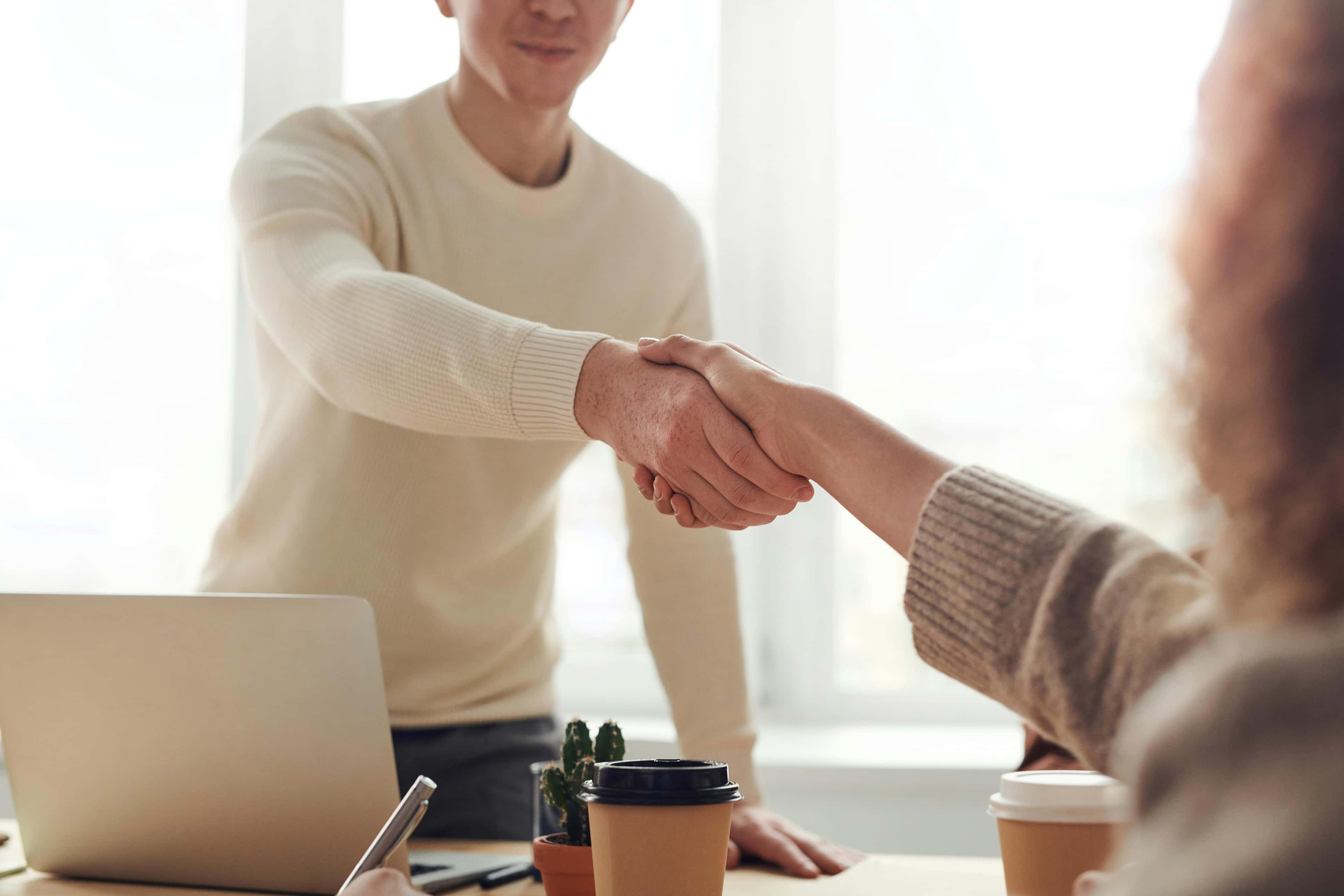 Business transition handshake