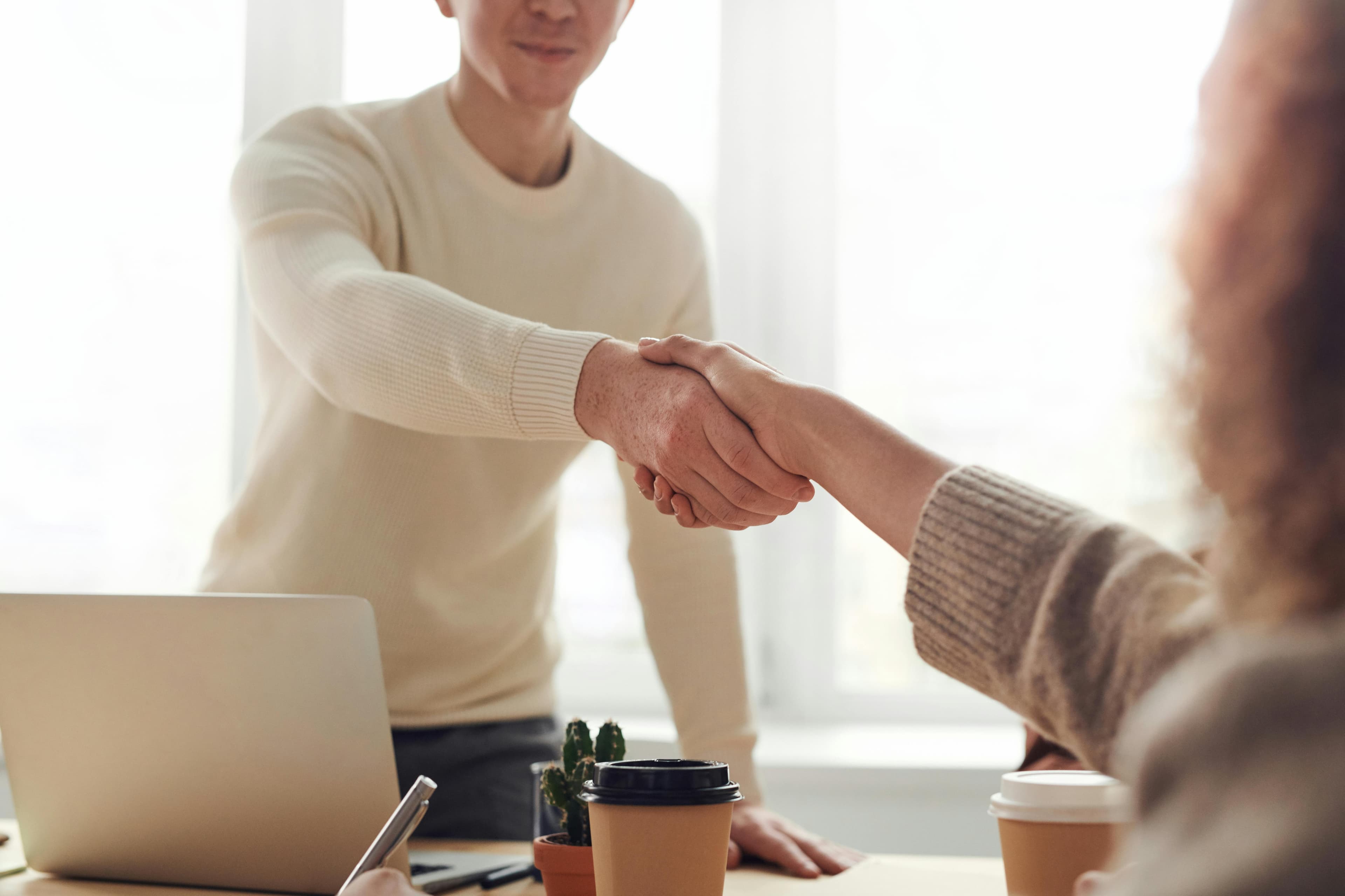 Business transition handshake
